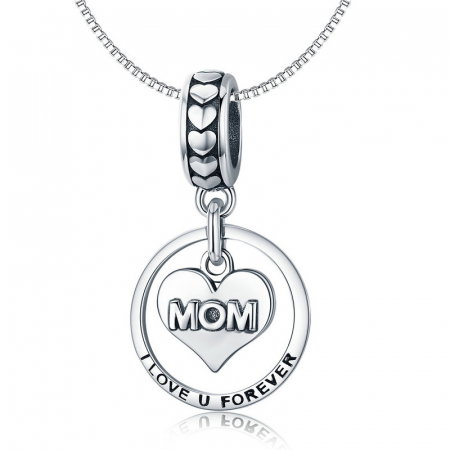 Talisman argint I Love U Forever Mom [4]