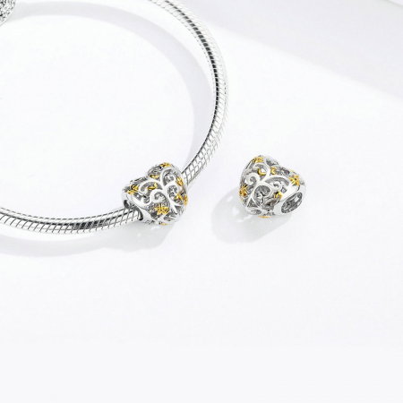 Talisman argint inima cu Copacul Vietii [1]