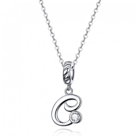 Talisman argint litera C placat cu rodiu [1]