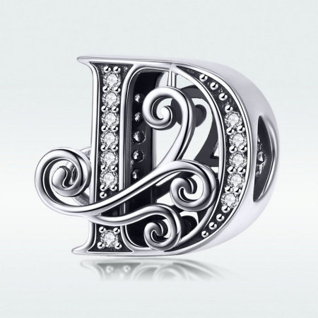 Talisman argint litera D [7]