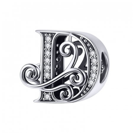 Talisman argint litera D