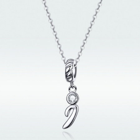 Talisman argint litera I cu zirconiu [3]