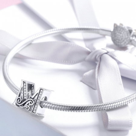 Talisman argint litera M [2]