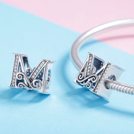 Talisman argint litera M [4]