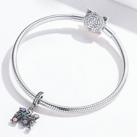 Talisman argint litera M floral [4]