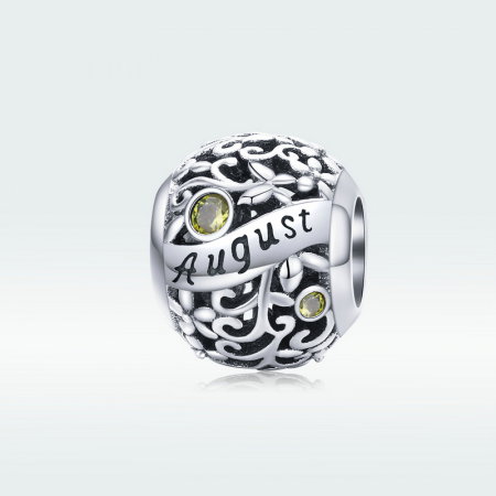 Talisman argint luna August cu zirconiu [5]