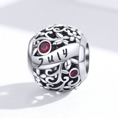 Talisman argint luna Iulie cu zirconiu [4]