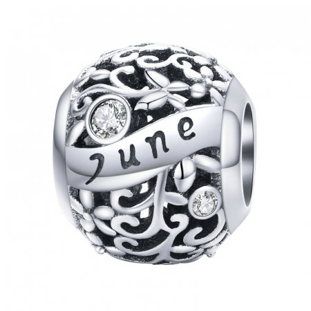 Talisman argint luna Iunie cu zirconiu [0]