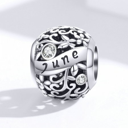 Talisman argint luna Iunie cu zirconiu [4]
