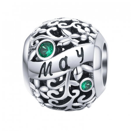 Talisman argint luna Mai cu zirconiu [0]