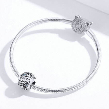 Talisman argint luna Martie cu zirconiu [2]