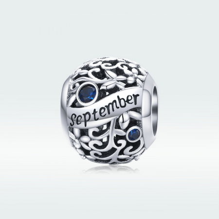 Talisman argint luna Septembrie cu zirconiu [5]