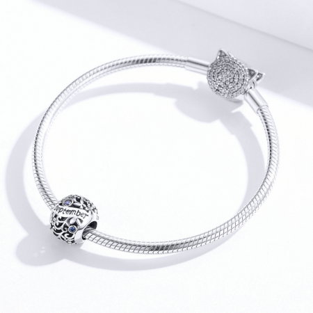 Talisman argint luna Septembrie cu zirconiu [2]