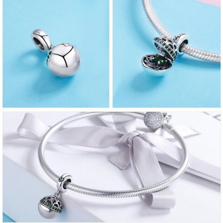 Talisman argint Medalion cu Inima Verde [4]