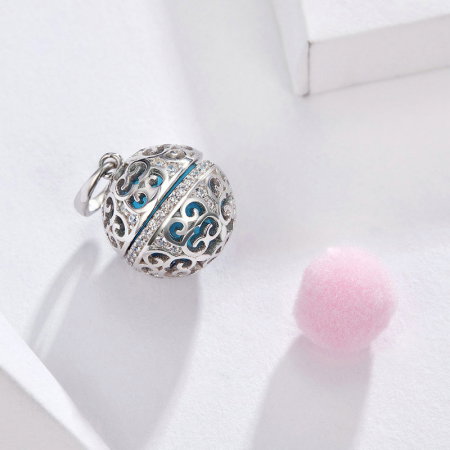 Talisman argint Medalion cu Minge Parfumata placat cu rodiu [4]