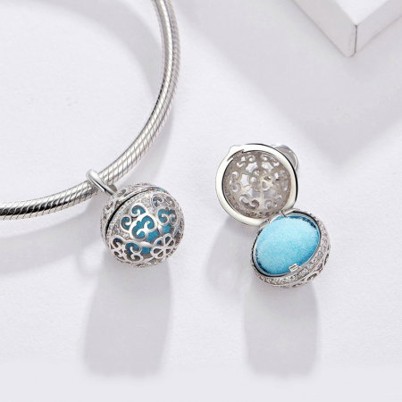 Talisman argint Medalion cu Minge Parfumata placat cu rodiu [6]