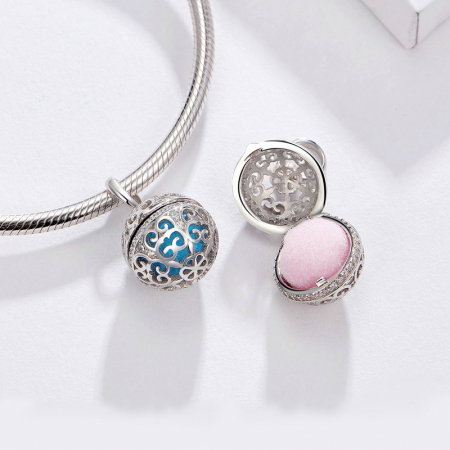 Talisman argint Medalion cu Minge Parfumata placat cu rodiu [7]