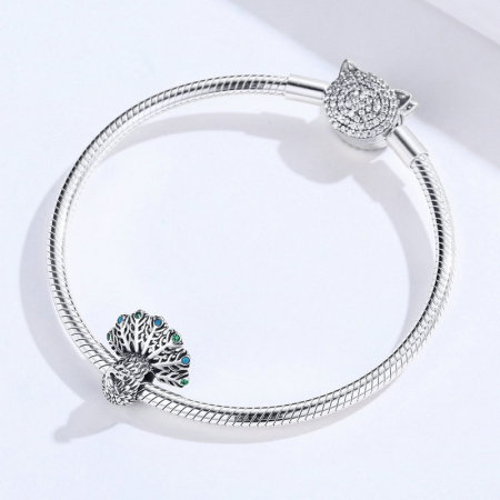 Talisman argint paun [3]