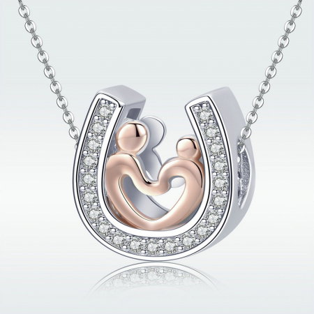 Talisman argint potcoava norocoasa in dragoste placat cu rodiu si aur [6]