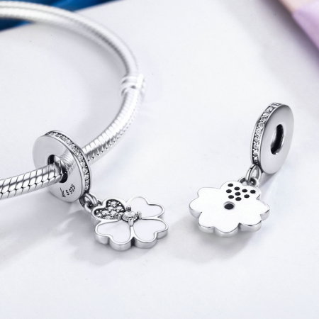 Talisman argint trifoi cu patru foi [3]