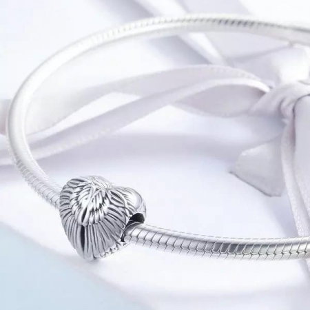 Talisman din argint 925 in forma de inima cu aripi de inger [3]