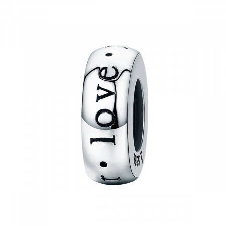 Talisman din argint cu mesaj de dragote Love forever [0]