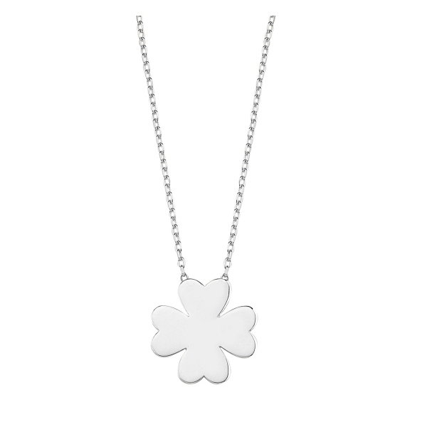 Colier argint 925 rodiat cu frunza de trifoi - Be Lucky CTU0046 45 cm