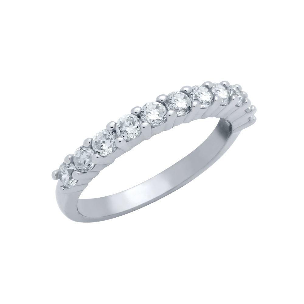 Inel argint 925 rodiat cu 11 zirconii 18,2 mm (8 US), 57 mm (8 US), 57 mm, 18.2 mm