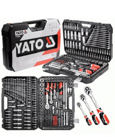 Truse si Accesorii 1/4 - Trusa profesionala de scule YATO XXL 216 piese 1/4" 3/8" 1/2"