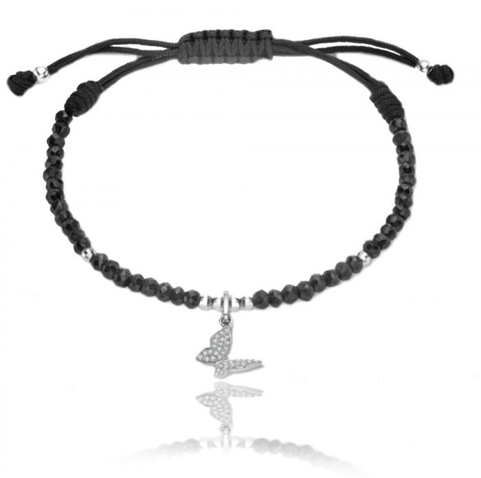 Bratara Borealy Aur Alb 9 K Diamond Butterfly [1]