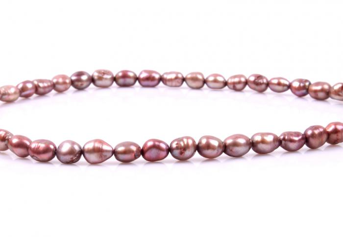 Colier Perle Borealy Oval  Bronze Peach [2]