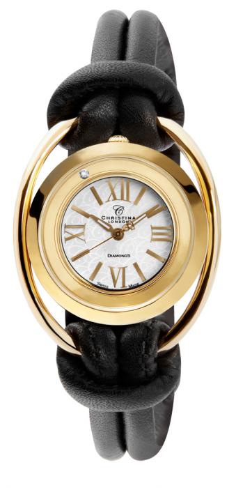 Ceas Christina Piele Naturala & 1 Diamant Casual Gold [1]