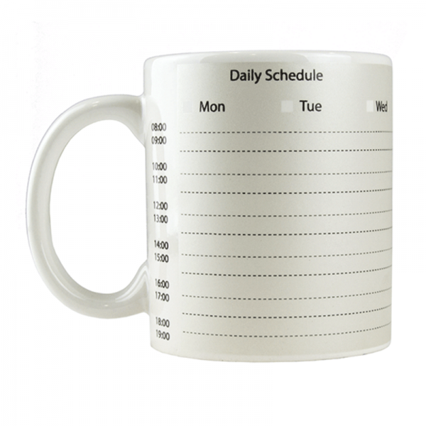 Cana portelan "Schedule" orar pe care se poate scrie si sterge [2]