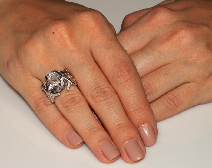 Inel Borealy Argint 925 Simulated Diamonds 4 carate Marquise Pear Marimea 7 [2]