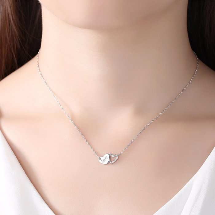 Colier Borealy Argint 925 Double Lovely Hearts [2]