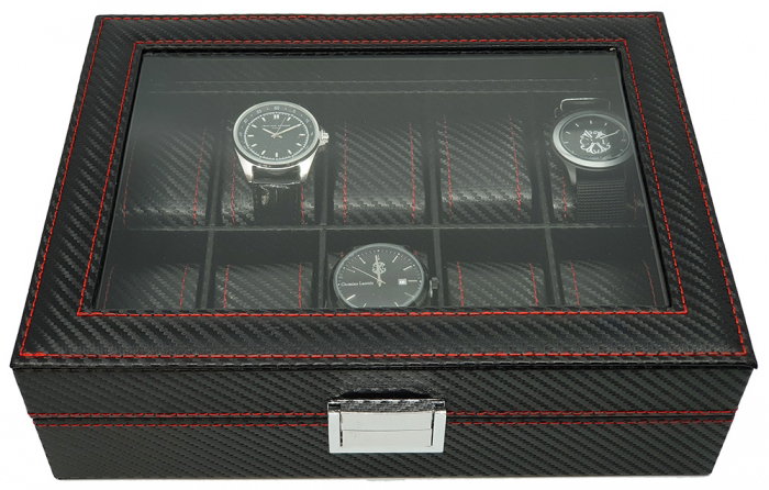 Cutie 10 ceasuri Intense Black Carbon + Cravata Grazie Filipetti + Perpetuum Mobile. TOP 10 Cadouri Barbati [3]