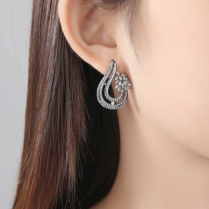 Cercei Borealy Black Elegant Vintage Lady [2]
