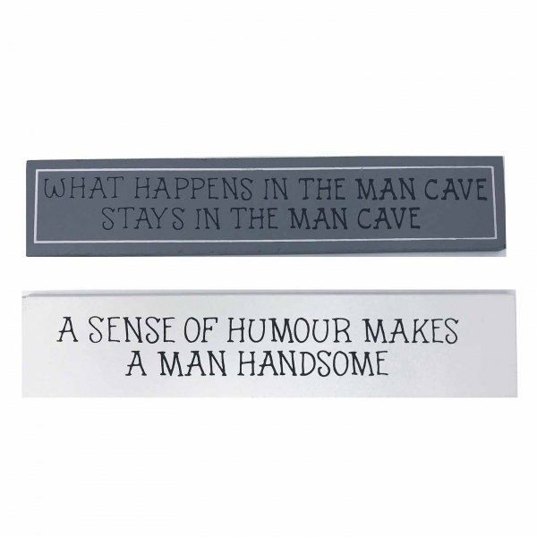 Set 2 Tablouri motivationale "Man cave" 4 X 20 cm [1]