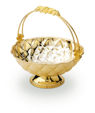Basket Fruit Bowl Gold Plated by Chinelli - made in Italy [1]