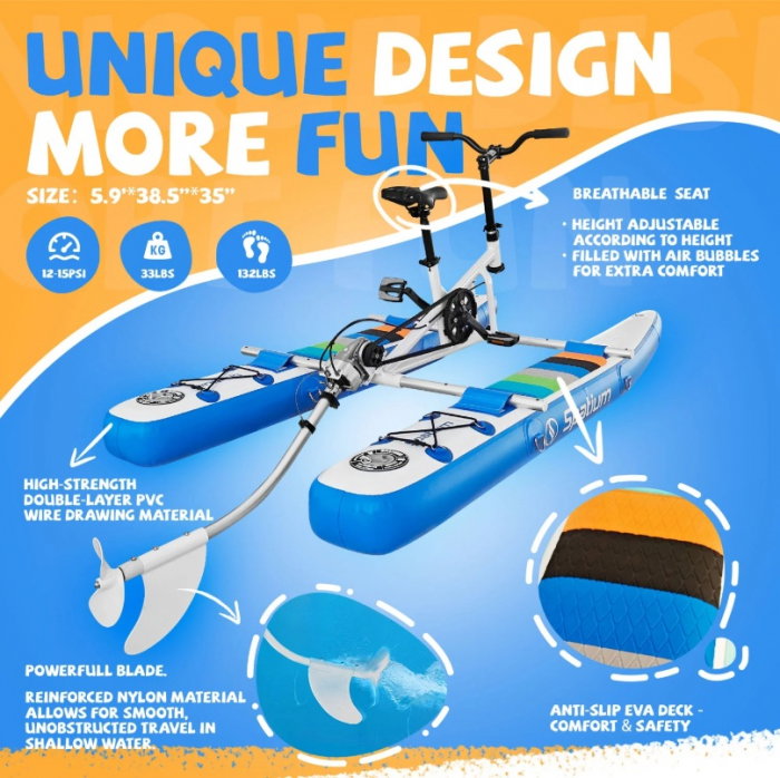 Bicicleta pe apa pentru Copii - WaterBike - Bicicleta care merge pe apa - Unic in Romania [3]