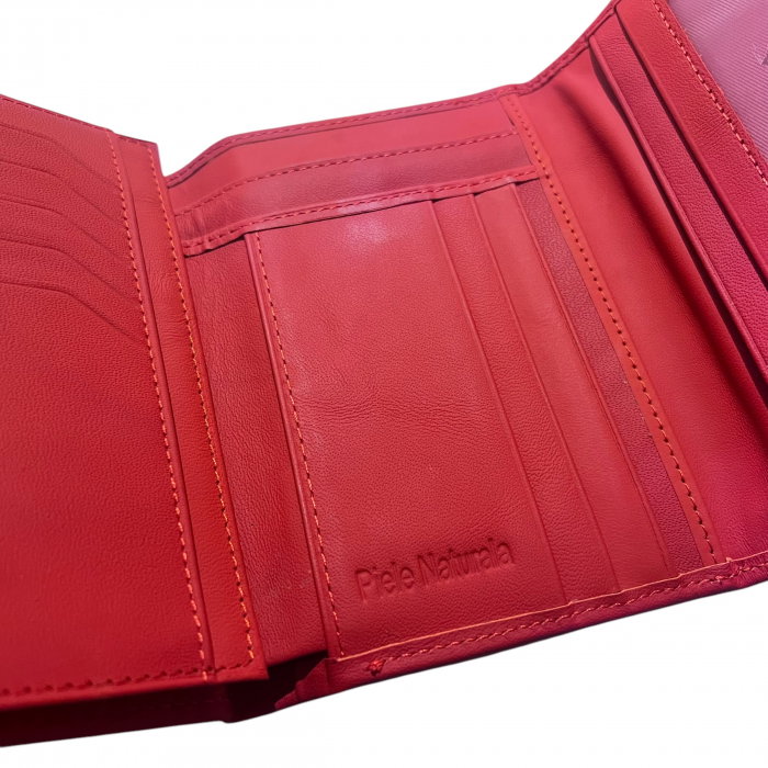 Cadou Lady Red Portofel Piele Naturala, Esarfa Matase Naturala si Bratara Tennis [2]
