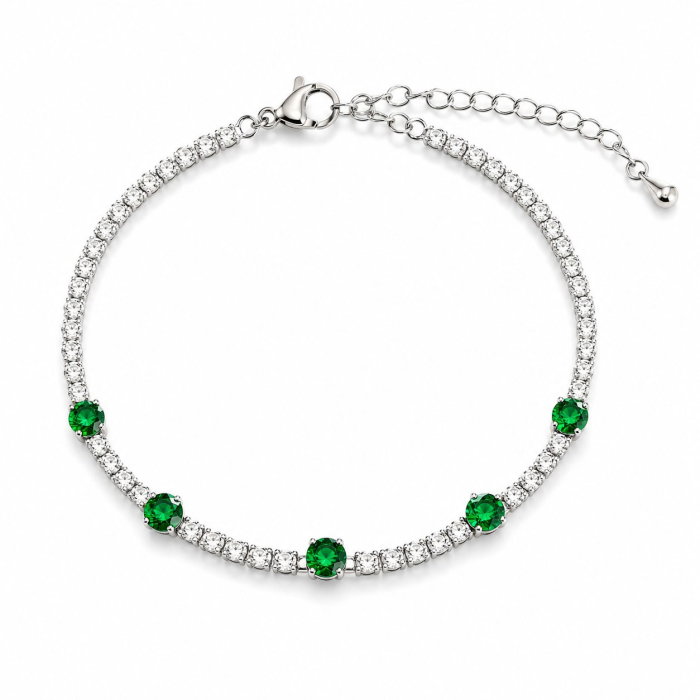 Brățară Green Crystal Brățară Elegantă cu Cristale Verzi [1]