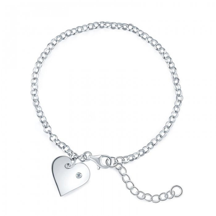 Bratara Personalizabila Argint 925 Pretty Heart,  by Borealy [1]