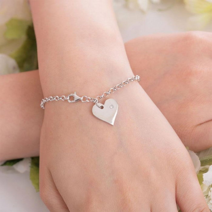 Bratara Personalizabila Argint 925 Pretty Heart,  by Borealy [3]