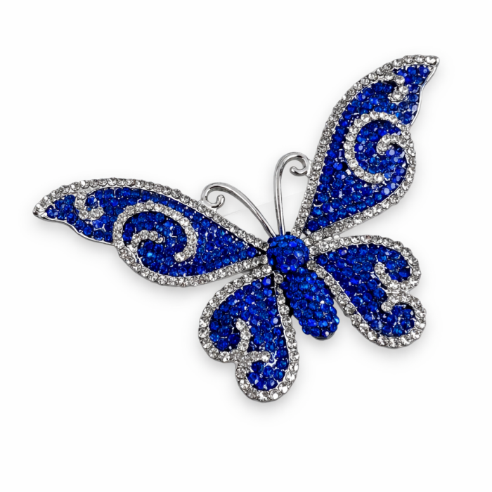 Broşă Blue Butterfly  & Cadou Esarfa Matase [1]