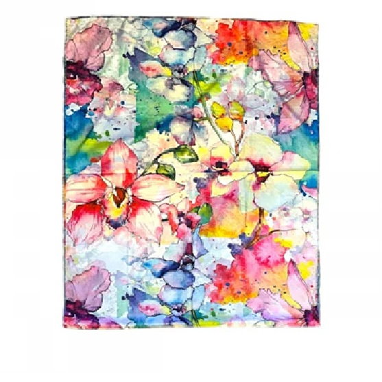 Broșă Flowers cu Cristale & Eșarfă din Mătase – Cadou Elegant de 8 Martie [4]