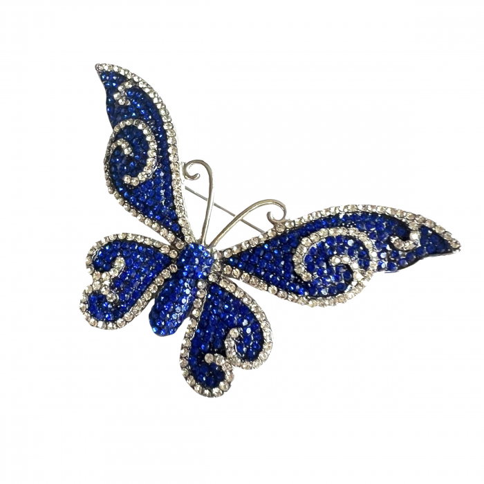 Brosa Fluture Blue & Esarfa Matase Borealy [2]