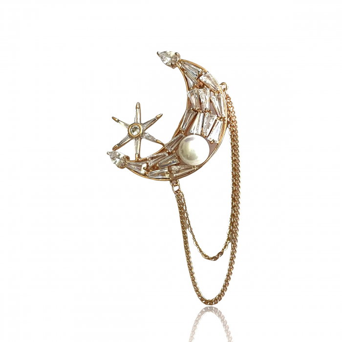 Brosa Crystal Moon Gold & Esarfa Borealy [2]