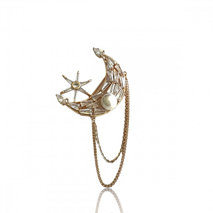 Brosa Crystal Moon Gold & Esarfa Borealy [3]
