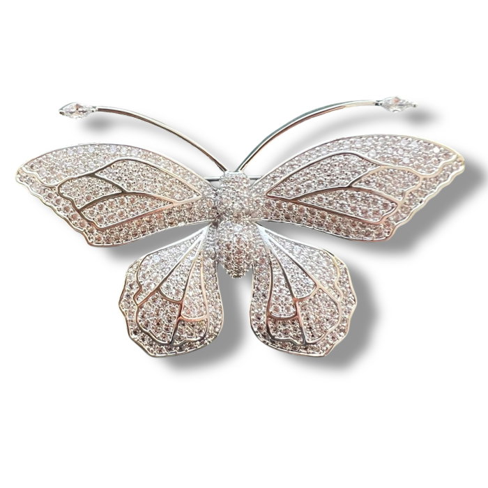 Broșă Fluture Elegantă cu Cristale Cadou 8 Martie Profesoare Borealy [1]